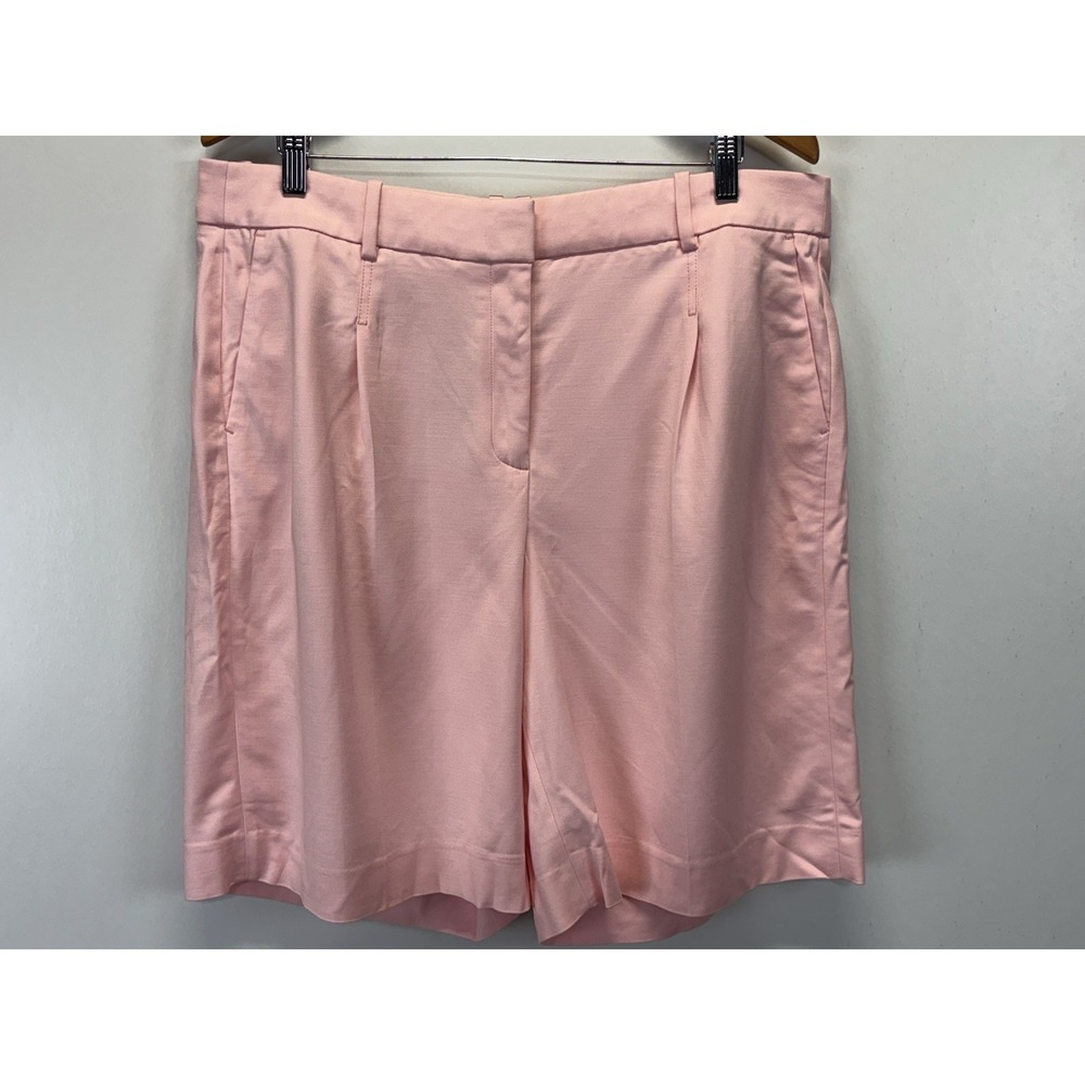 NEW! J. Crew Trouser Shorts Sz 16 Women's Pink Box Pleats 9" Inseam